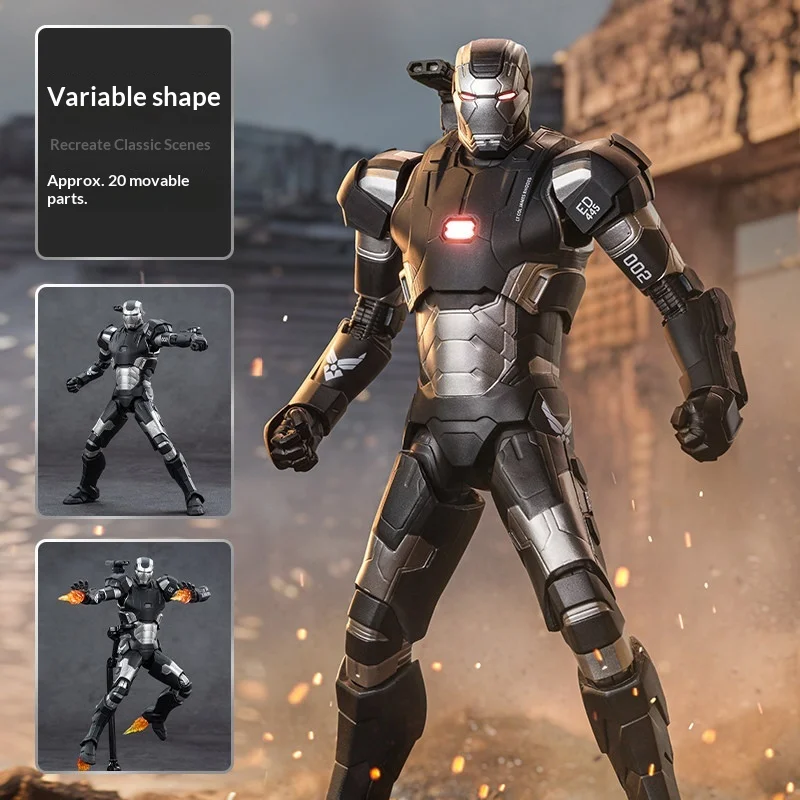 Zhongdong Marvel War Machine Mk2 Action Figure Collectible Model Movable Joints Desktop Display Gift For Adult Marvel Fans - view 3