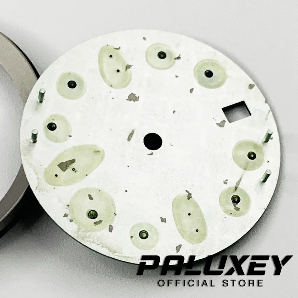 Nh35 29mm Black Yellow Orange Green Watch Dial Green Luminous Watch Faces for NH35 4R35 Movement Replacement Parts