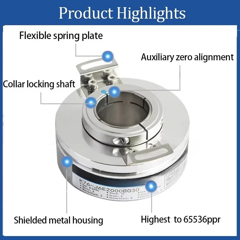 

K76-JE6E4096BQ25H Servo Motor Elevator CNC Encoder 4096 PPR HTL Line Driver ITD40 A4 Y153 4096 H NI H33SK12.S25 for Industrial