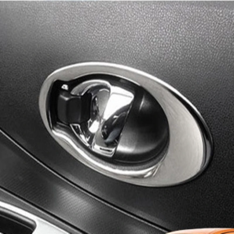 For Nissan Note E12 E-power 2016-2019  ABS black Interior Door Bowl door Handle cap Decoration Cover Trim Accessories