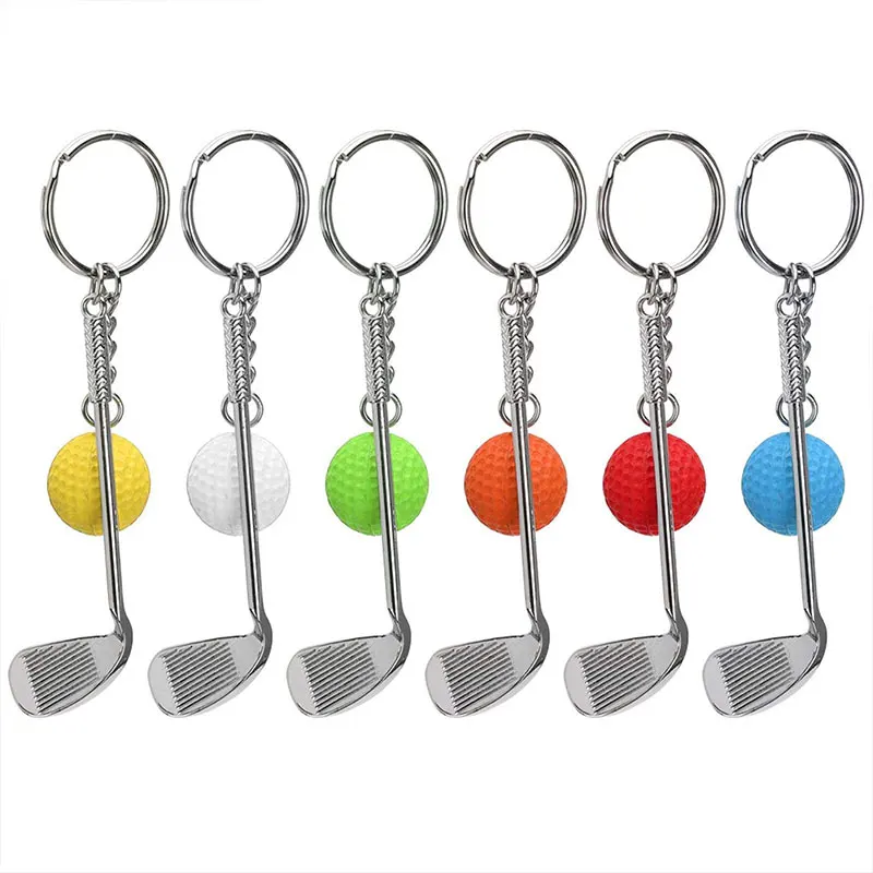 

30Pcs Golf Keychain Golfball Model Key Chain Mini Fashion Sports Keyring Ring Key for Sport Club