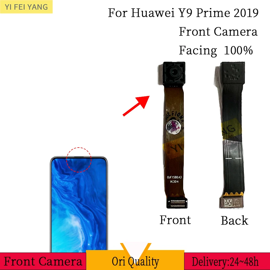 Front Camera for Huawei Y9 Prime 2019, Front Camera, Main Facing, Small Camera Module Flex Replacement, Repair Spare Parts,