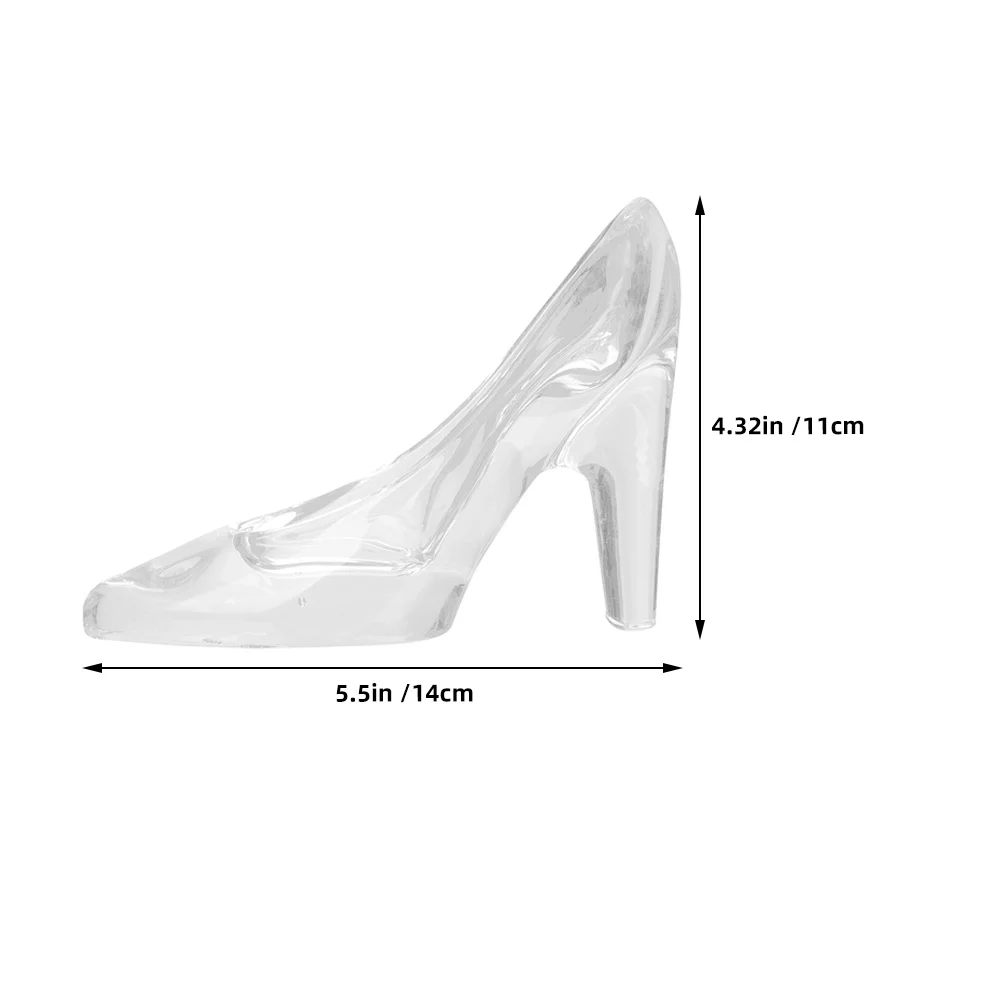 2Pcs Acrylic Clear High Heel Shoe Ornament Stylish Wedding Decoration Party Tabletop Shoe Decor Perfect Gift Party Decoration