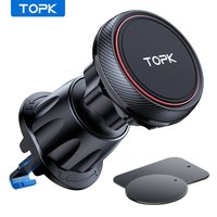 TOPK Magnetic Car Phone Holder Stand Magnet Car Mount Support GPS Mobile Bracket in Car Air Vent For iPhone 14 13 Samsung Xiaomi