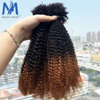 Afro Kinkys a granel 100% cabello humano 30g/paquete de colores Afro rizado para extensiones de cabello con trenzas rastas Crochect Lock