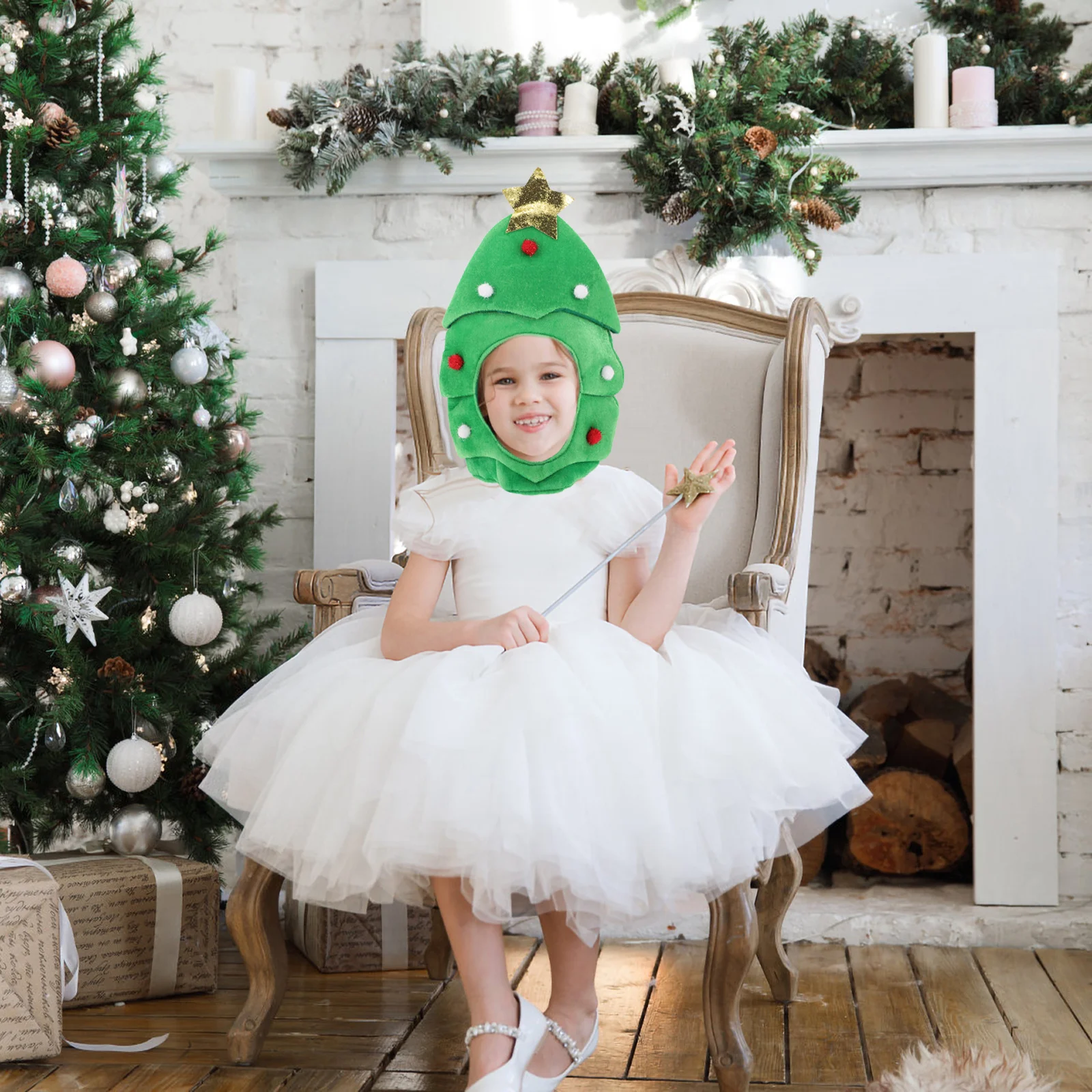 

Christmas Tree Hat Soft Unisex Fit Lightweight Festive Party Wear Holiday Celebration Pine Tree Hat Xmas Party