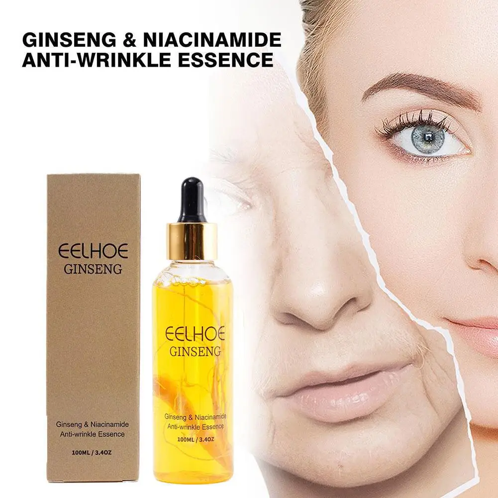 Ginseng Essence emas polipeptida dalam menutrisi kerutan Perawatan Pelembab Wajah Anti Hyaluronic menenangkan Acid 100ml M4A9