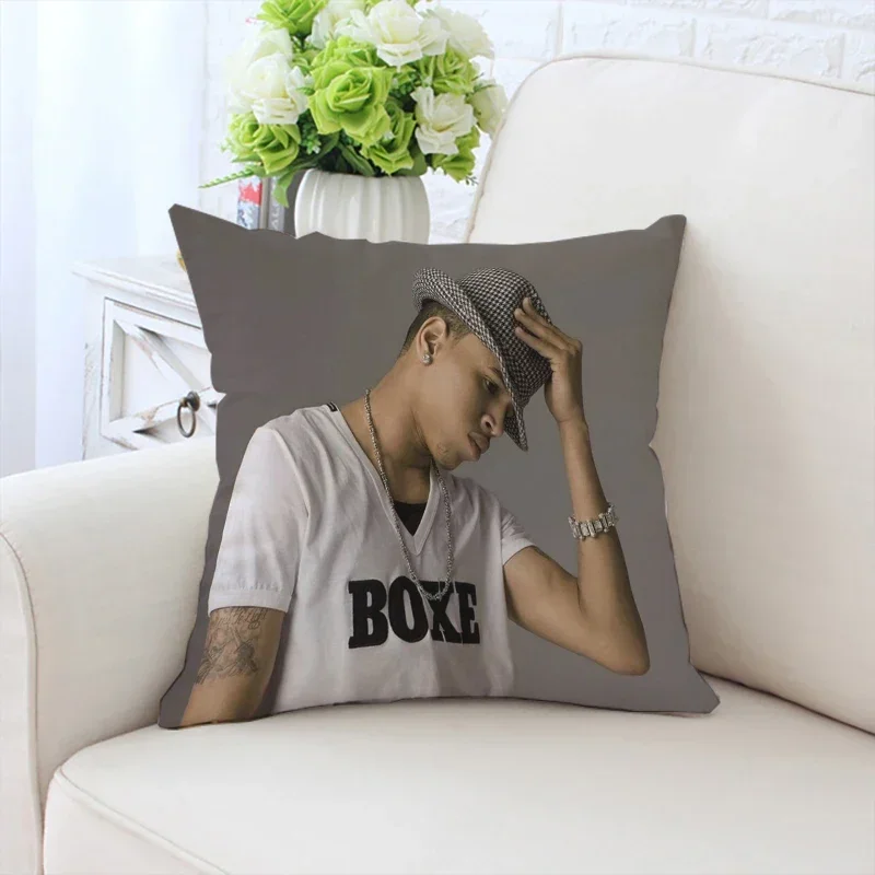 Customized pillowcase Chris Brown double-sided printed sofa cushion cover office chair cushion bedside backrest fan gift