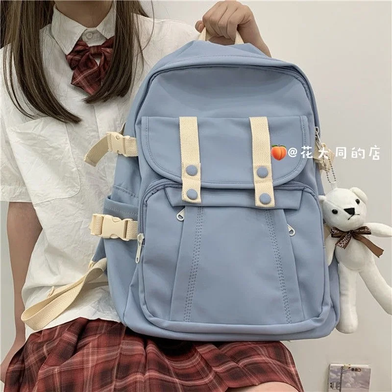 Backpacks Women Sweet Candy Colors Kawaii Harajuku All-match Backpack Japanese Style Girlish Large Capacity Bag Girls Ulzzang