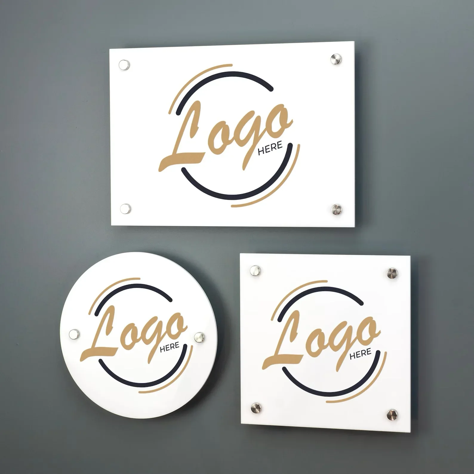Custom Acrylic Business Plaque House Number Sign Printed Business Logo Address Signage Custom Office Sign