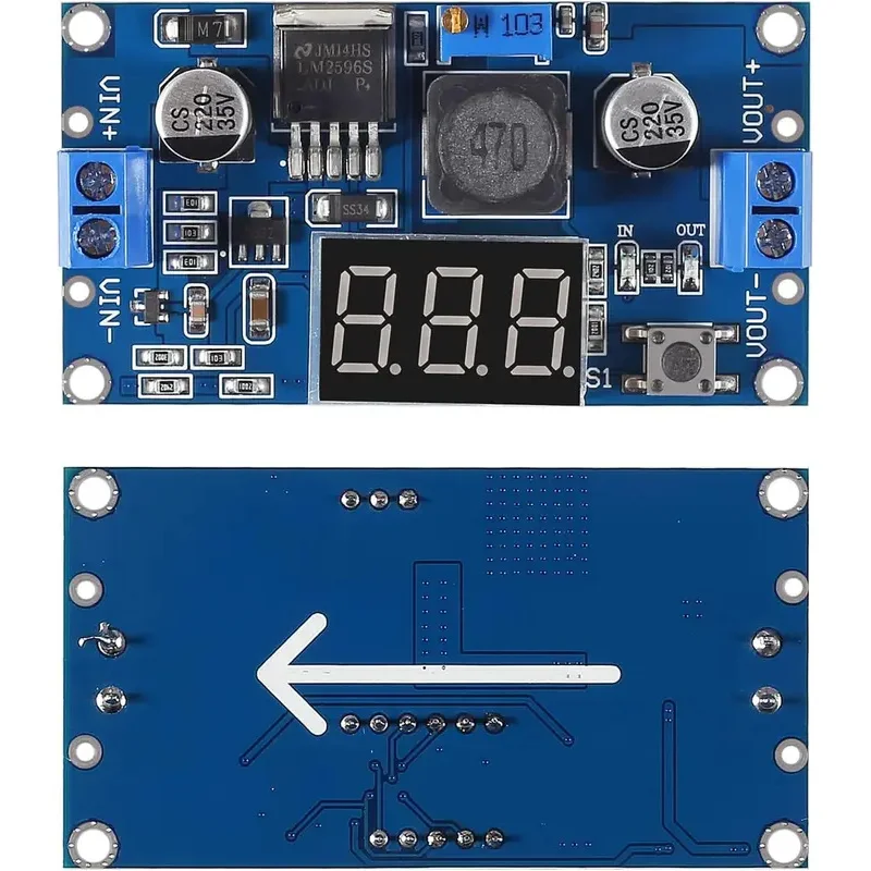 

LM2596 DC DC Step Down Converter Voltage Regulator LED Display Voltmeter 4.0~40 To 1.3-37V Buck Adapter Adjustable Power Supply