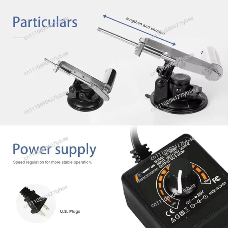 Telescopic Linear Actuator With 60Mmplate 45Mm Stroke Big Thrust DC Reciprocating Mechanism Motor Variable Speed EU Plug