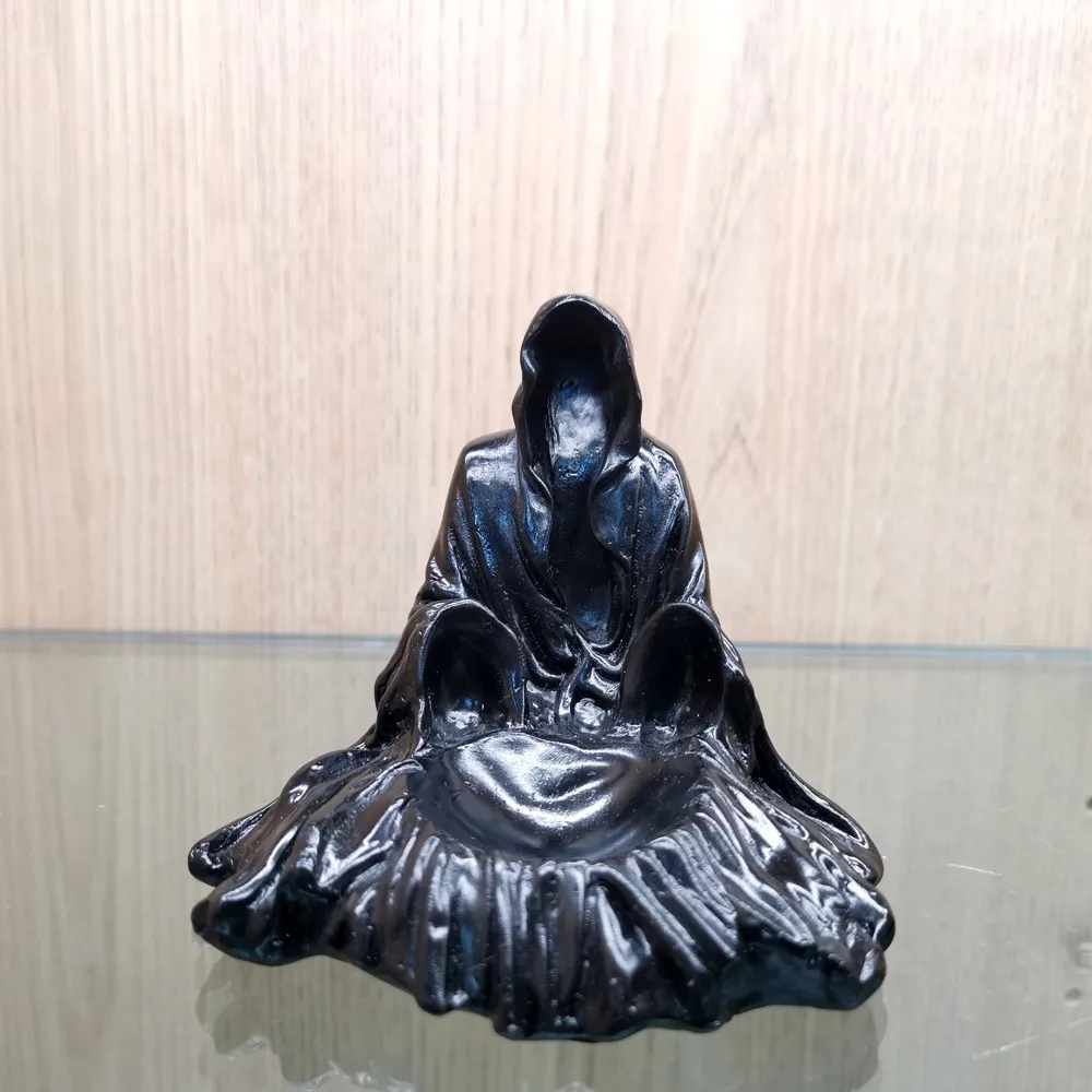 Resin Statue of Cleopatra Gothic Wizard Ball Holder, Creative Home Ornaments, Display Base Stand for Crystal Sphere, Office Deco