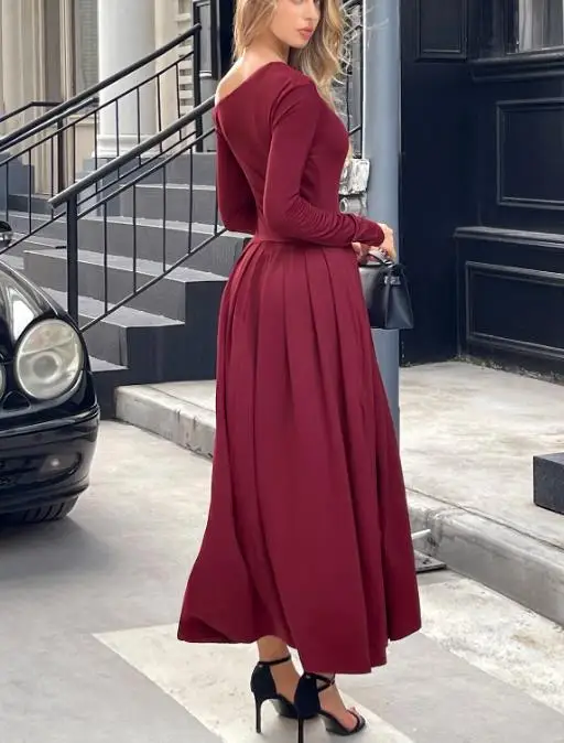 

Women's Dress 2025 Latest Hot Selling New Fashion Autumn/winter Elegant Sexy French Style Long Sleeved Skirt Dress Women's Wear