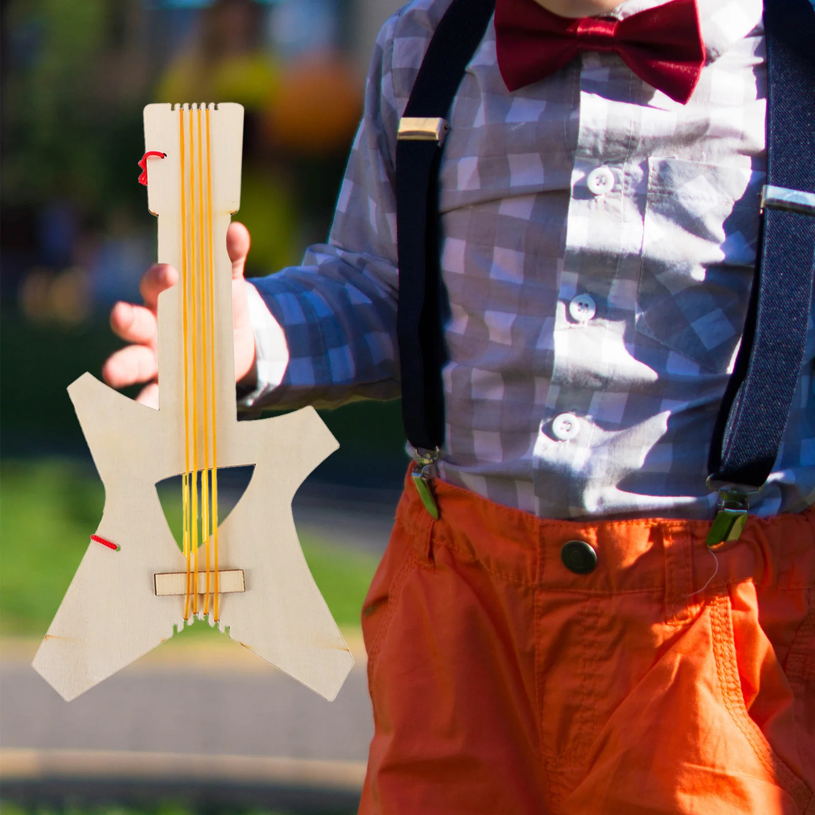 

Wooden Guitar Diy Animal Crafts for Kids Musical Instrument Children's Graffiti