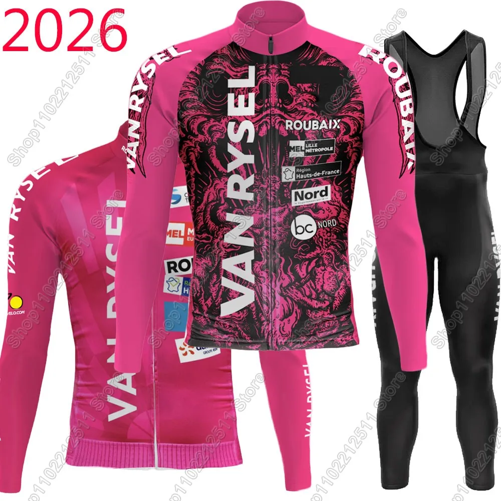 

Van Rysel - Roubaix Team Cycling Jersey 2026 Set France Long Sleeve Clothing MTB Road Bike Jacket Suit Bicycle Pants Maillot