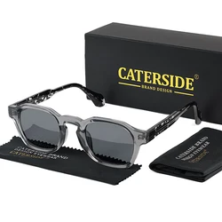CATERSIDE Square Polarized Sunglasses Men's TR90 Frame Brand Design Women's Sun Glasses Driving Fishing Party Glasses Punk Style