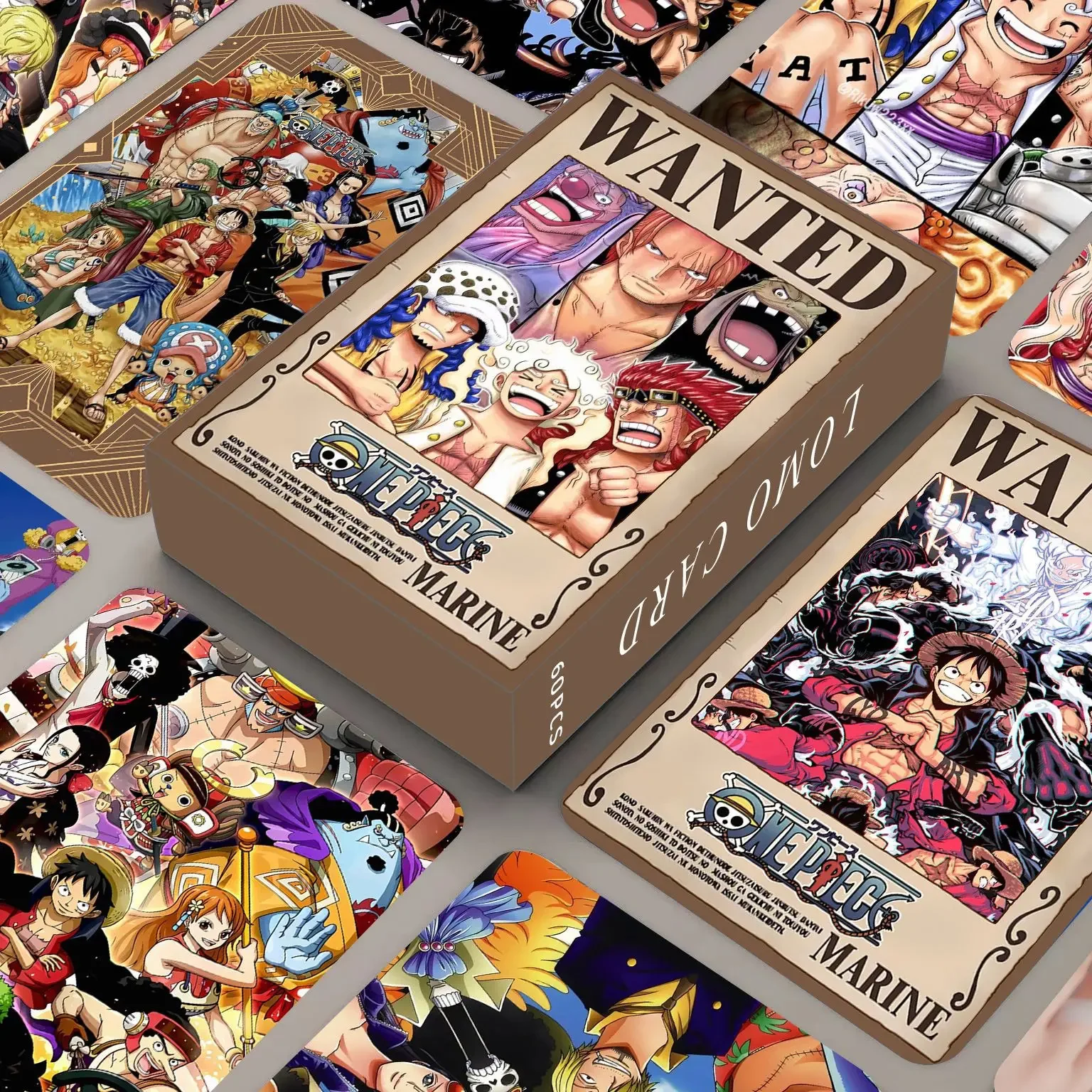 60PCS Anime ONE PIECE Lomo Card Postcards Demon Slayer Cards  Double sided Collection Anya Card Gmae For Fan Gifts