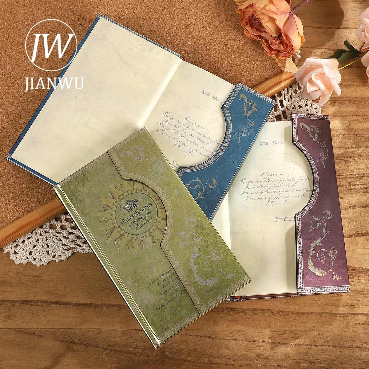 JIANWU Magic Note Series A6 Magnetic Claspvintage Sunflower Cover Coloring Page Notebook Creative Student Supplies Stationery