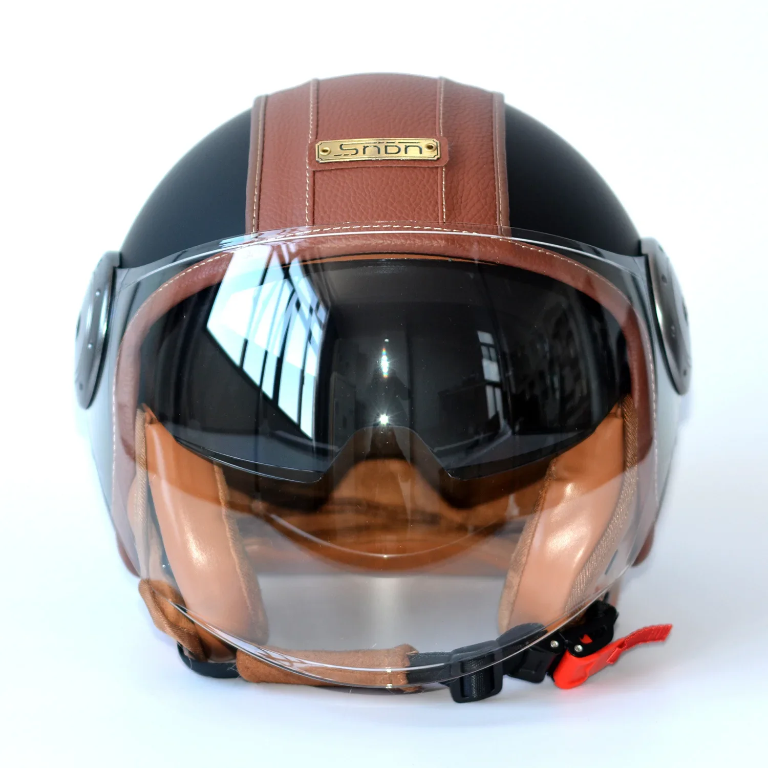 Motorcycle Helmet Double Lens Clear Half Cover Protective Motorbike Cap Unisex Couples Riding Gear