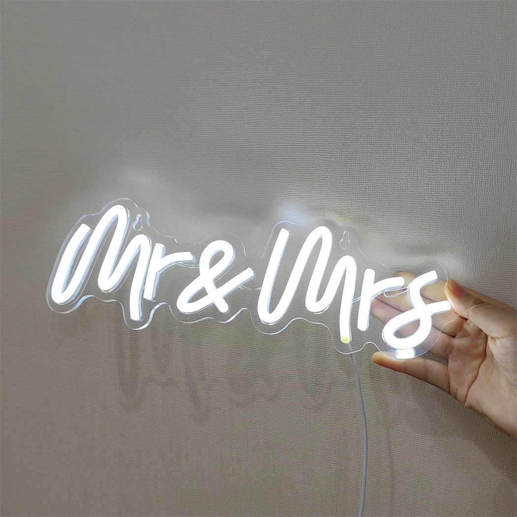 

Мистер Миссис Неоновые светодиодные вывески Свадебные украшения Свет Неоновый свет для свадьбы Спальня помолвка День святого Валентина Женские подарки Настенный декор