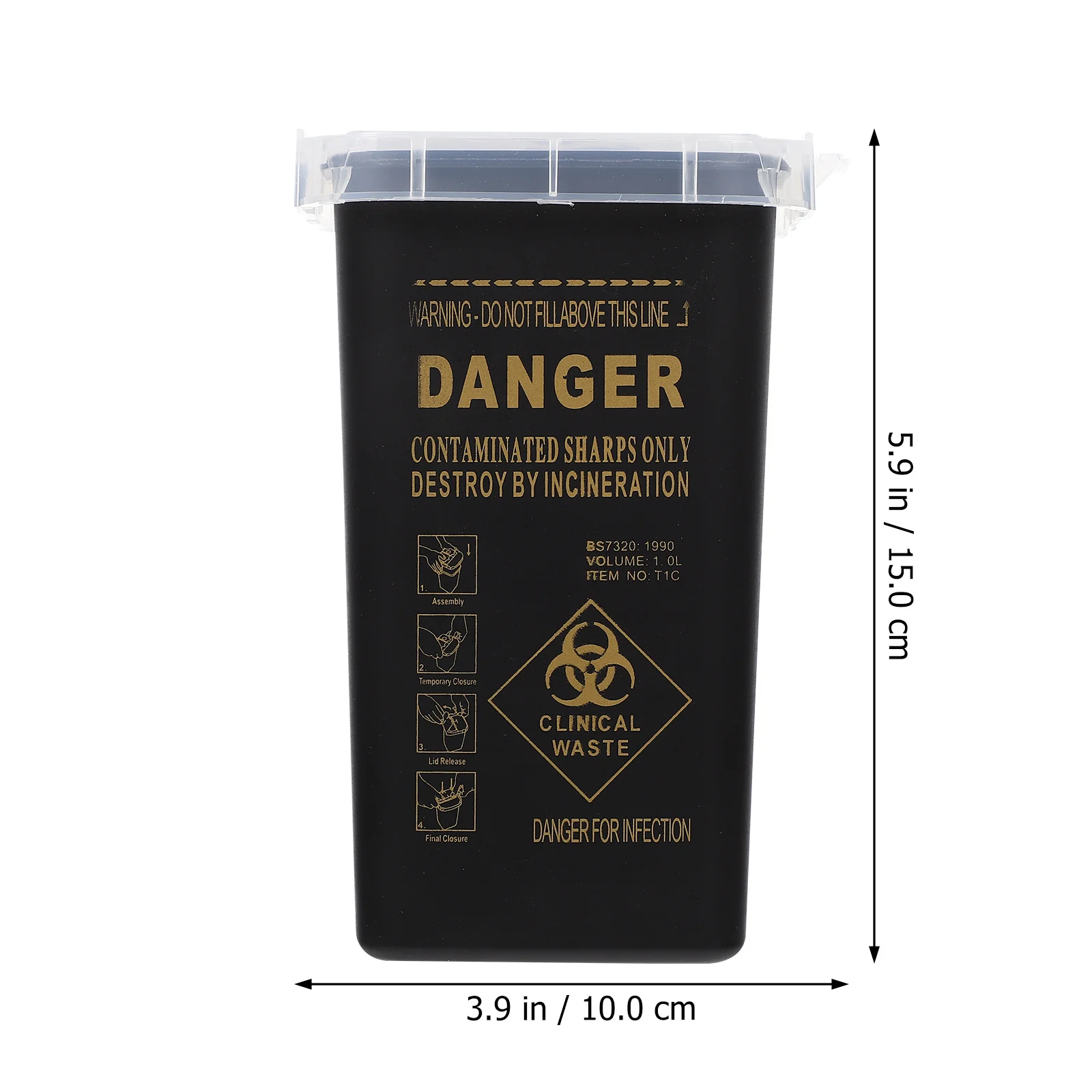 

Containers For Needles Durable Plastic Small Sharps Can Desktop Sharps Bins Needle Disposal Container Salon Using Tabletop