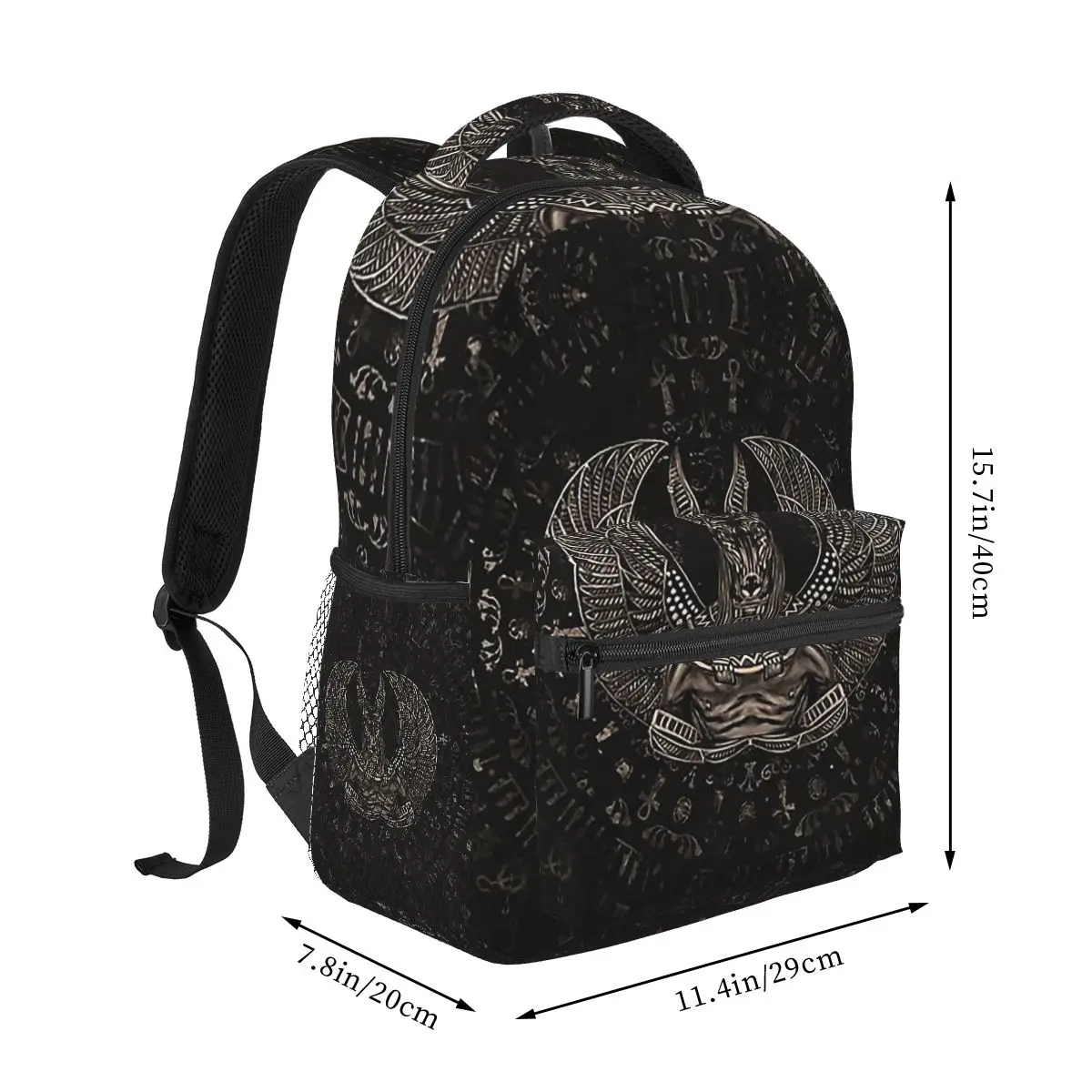 Anubis Egyptian God Sepia Backpacks Boys Girls Bookbag Students School Bags Cartoon Laptop Rucksack Shoulder Bag Large Capacity