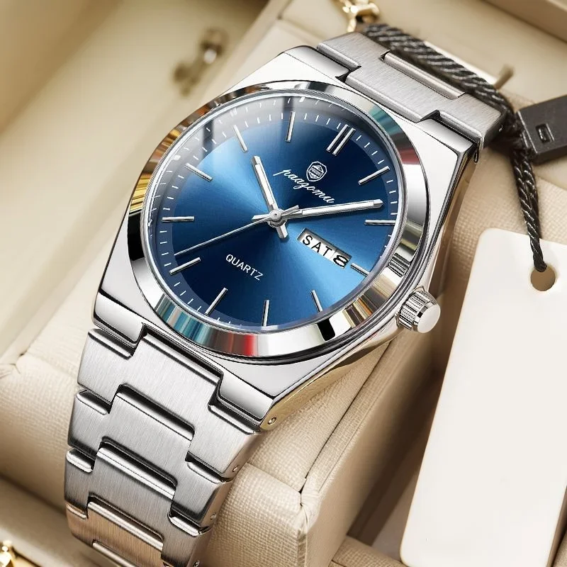 

2025 Новые Роскошные Мужские Часы 3ATM Водонепроницаемые Светящиеся Дата Мужские Часы Мужские Часы Из Нержавеющей Стали Спортивные Модные Мужские Кварцевые Часы