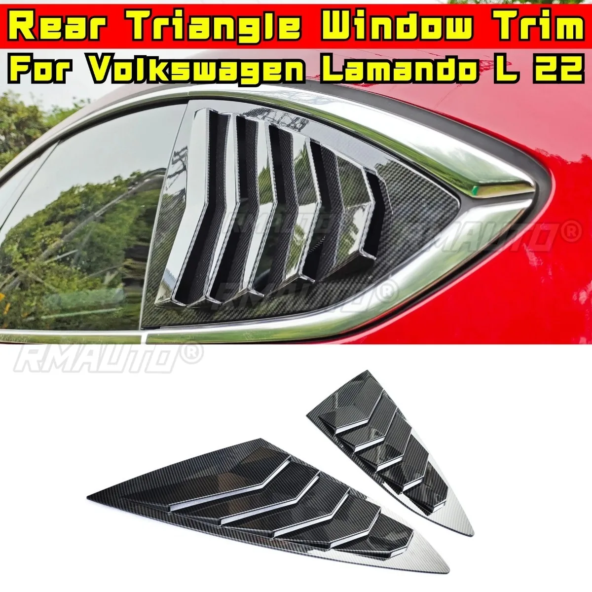 

Заднее треугольное окно автомобиля, накладка в виде акулы и щеки для Volkswagen Lamando L 2022, накладка на заднее боковое вентиляционное окно, автомобильные аксессуары