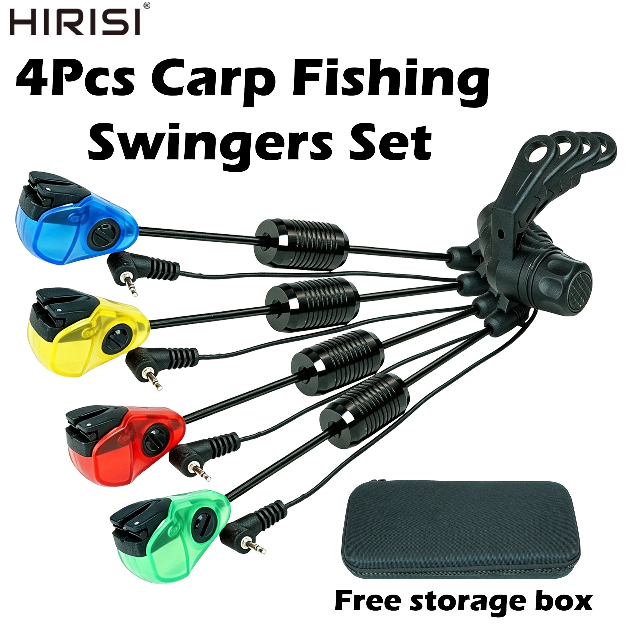 hirisi-b2036-set-di-4-indicatori-di-abboccata-per-pesca-alla-carpa-connettori-rapidi-con-custodia-portatile-accessori-da-pesca