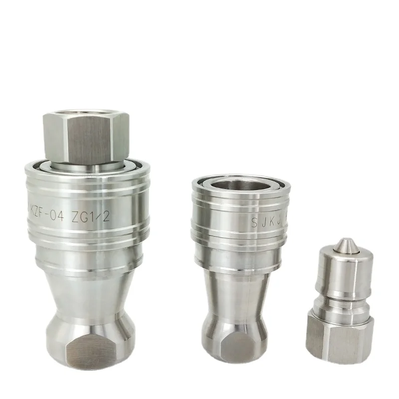 1/8 "3/4" 1/4 "3/8" 1/2 "bsp npt Buchse 3/4 Edelstahl kzf hydraulischer selbstsicher nder Schnell anschluss Hochdruck – Detail 2