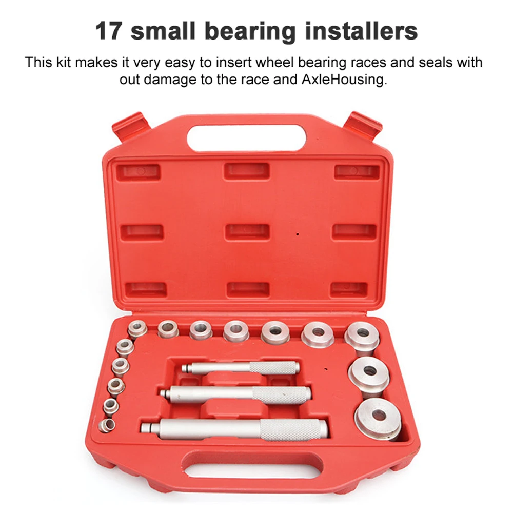 17pcs Small Bearing Extractor Bearing Pads Installation and Disassembly Tools Set Bearings Installer Auto Repairing Maintenance