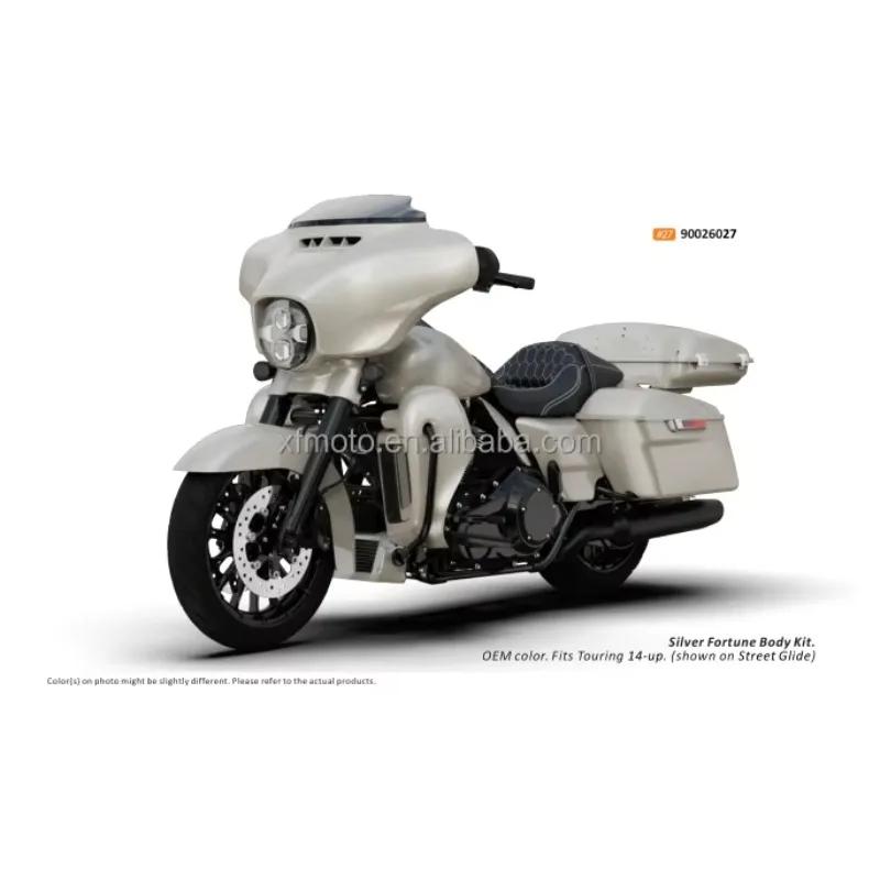 HR3 Silver Fortune Body Kit Fairing Kit Saddlebag Fender Gas Tank Fit for Harley Street Glide 14-20