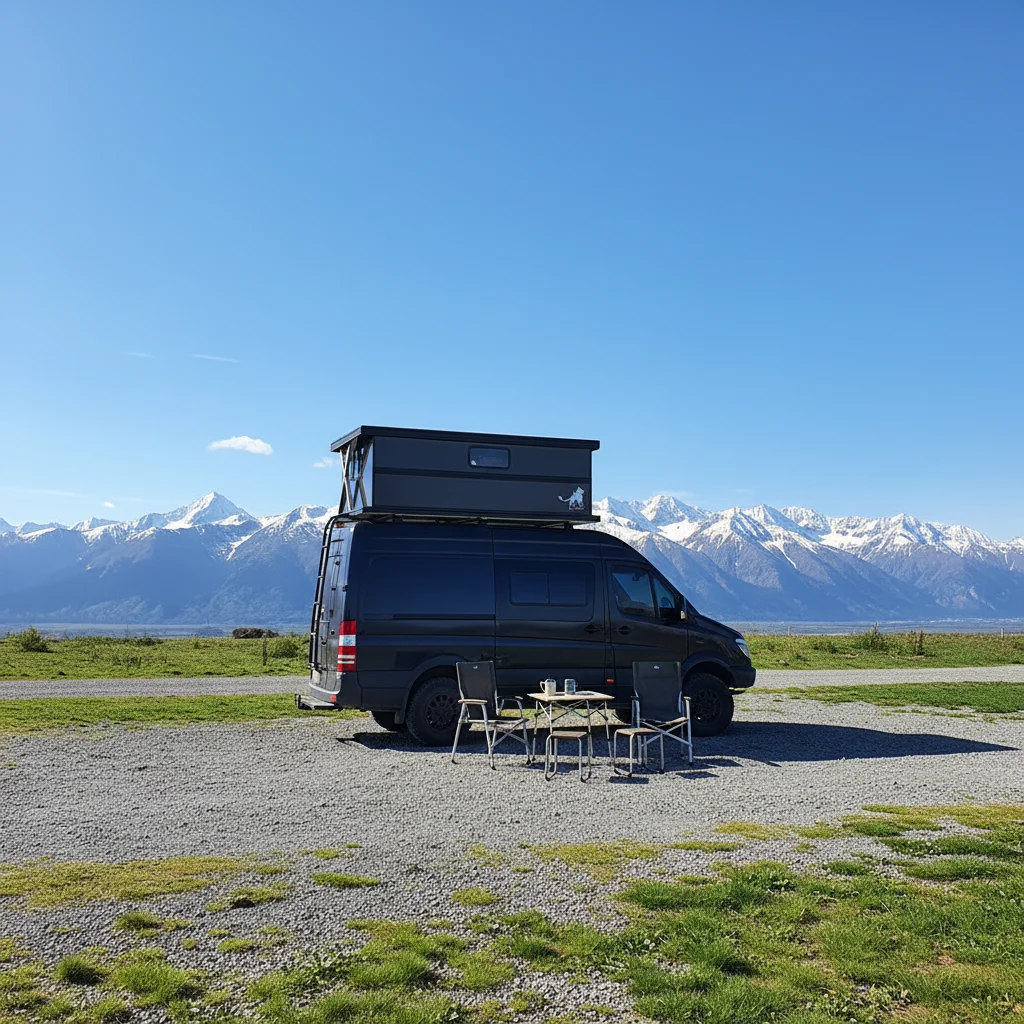 For Carbon Fiber Electric Hard Shell Rooftop Camper Summer Tent For Pickup Truck Van RV Sprinter Custom Build Quick Automatic