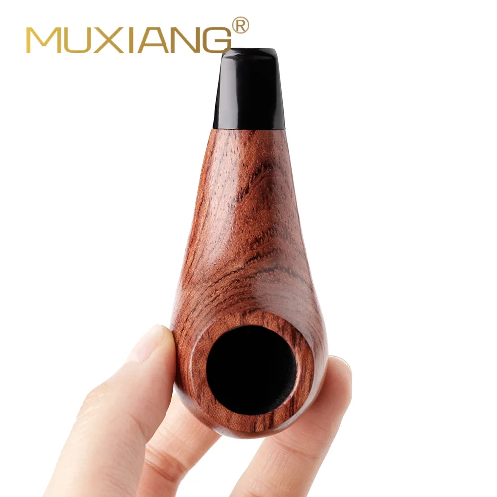 MUXIANG Warm Snus Tobacco Pipe Short-handled Tobacco Pipe Handmade Solid Wood Pipe Father's Day Gift 3mm Pipe Channel Small Pipe