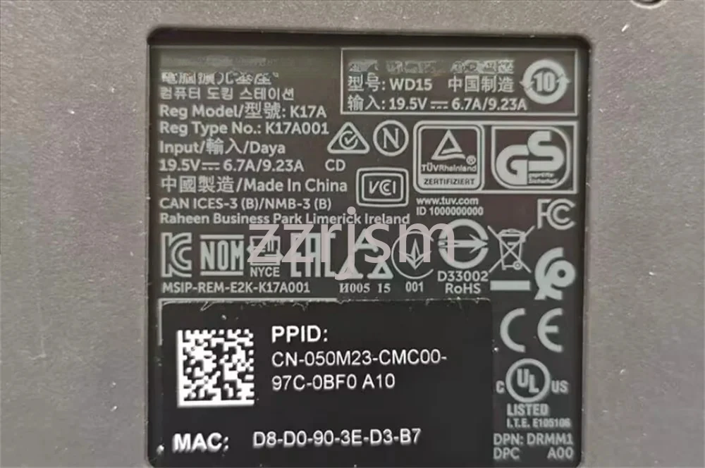 جديد لمحطة الإرساء Dell WD15 K17A USB-C K17A001 050M23 #3