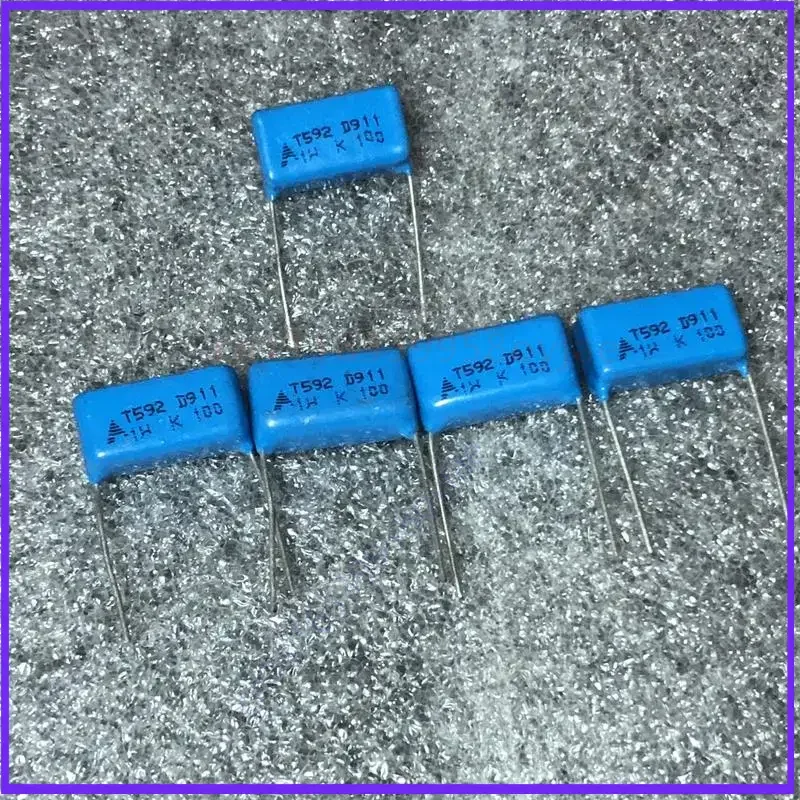 100pcs  Polypropylene Film Capacitor for Speaker Crossover, EPCOS T592 1UF 100V HiFi Non-polar