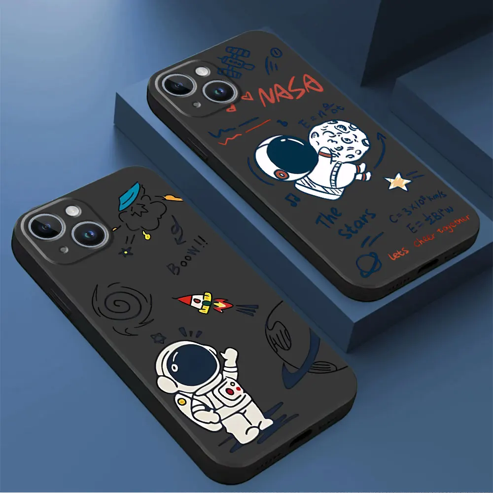 Cute Space Astronaut Cover TPU Soft Coque Case for Google Pixel 7 Pro 7a 6 Pro 8 Pro 6a