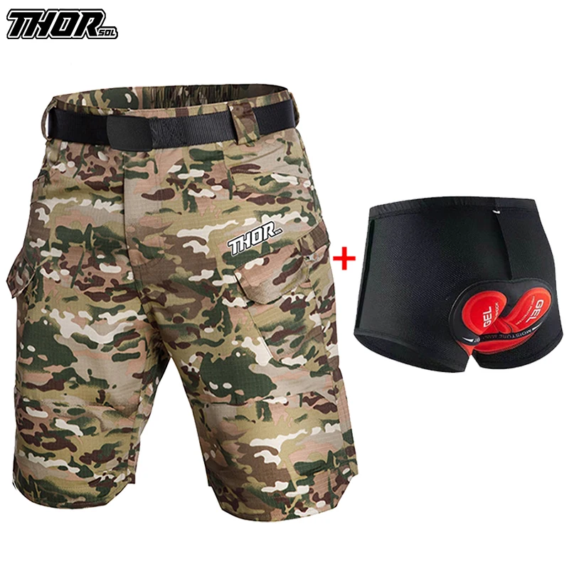 THORSOL Bicycle MTB Men's Short Pants Cycling Shorts Motorcycle Bottoms Mountain Bike Trouser Pantalones Cortos Ciclismo Hombre