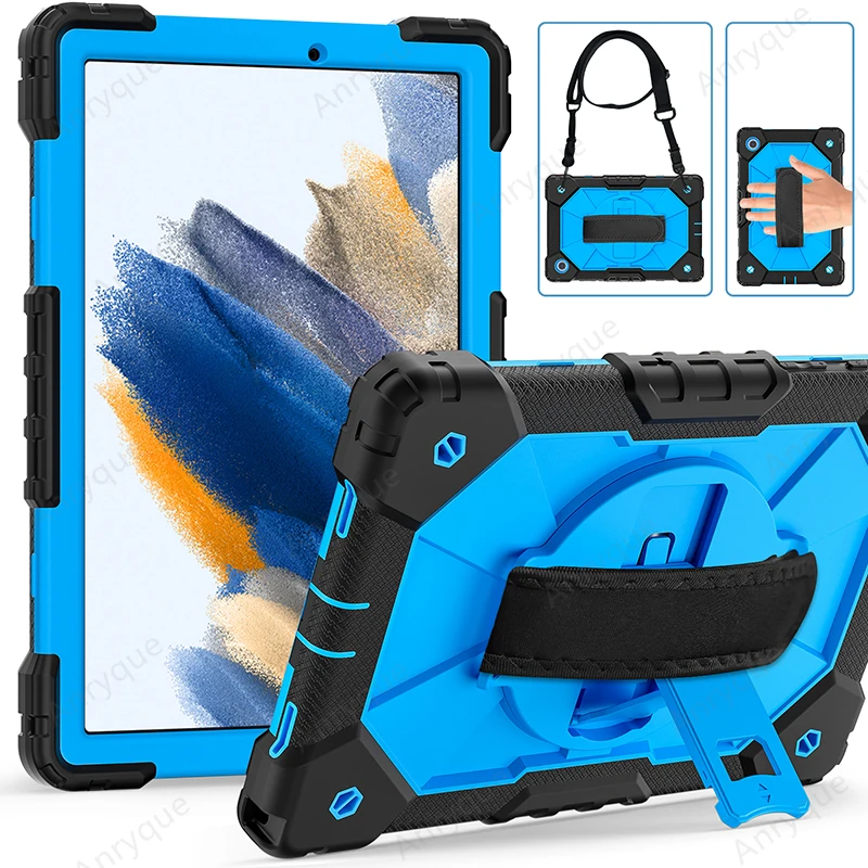 

Case for Samsung Galaxy Tab A8 10.5 inch 2022 SM-X200 X205 X207 Case Shockproof with Shoulder Strap Kids Safe Tablet Cover