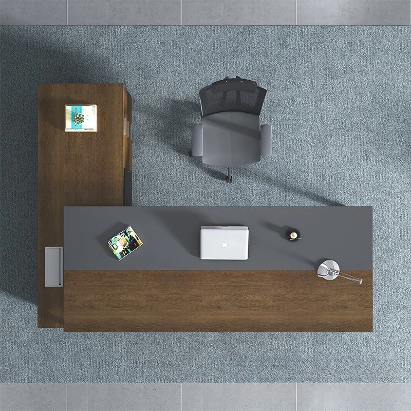 Gerente classe mesa de classe média moderna simples moda única mesa supervisor chefe mesa e cadeira combinação