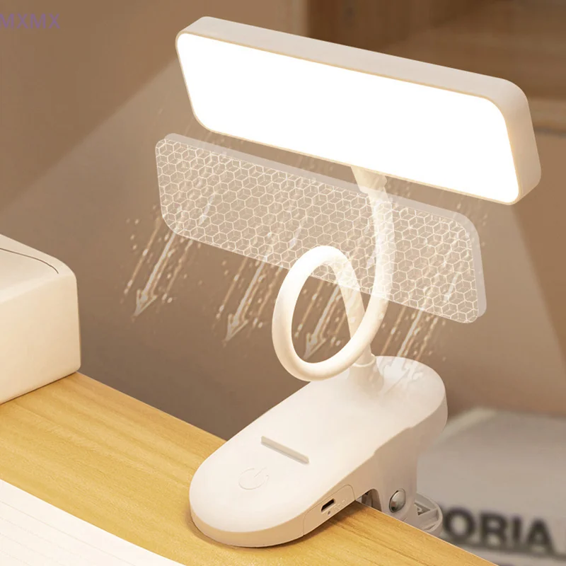Lampada da libro 3 colori Lampada da lettura ricaricabile tramite USB Luce diurna bianca calda fredda Lampada da lettura notturna flessibile portatile facile da clip