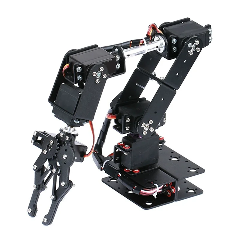 AS96-6-DOF Robotic Arm DIY Kit Multi Degree-Of-Freedom Robot Servo Grasping Maker Education Construction Set(Excluding Servo)