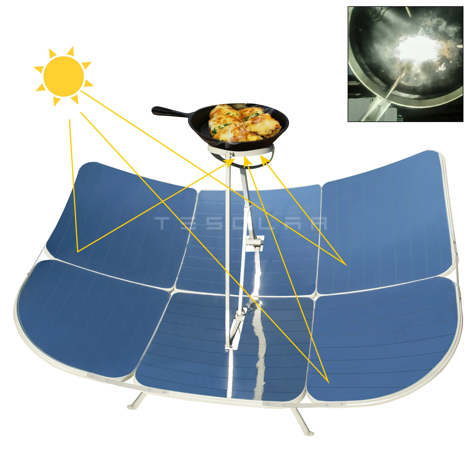 Imagem -02 - Fogão Solar Portátil Fogões Solares para Caminhadas ao ar Livre Piquenique Churrasco Acampamento 2300w