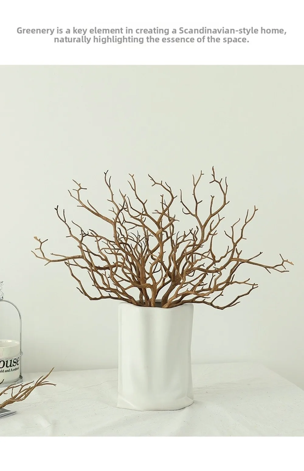 Neue Lange Künstliche Pflanzen Plastik Dekorative Künstliche Baumzweige Geweihförmige Korallenzweige Wohnzimmer-Ornamente – Detail 8