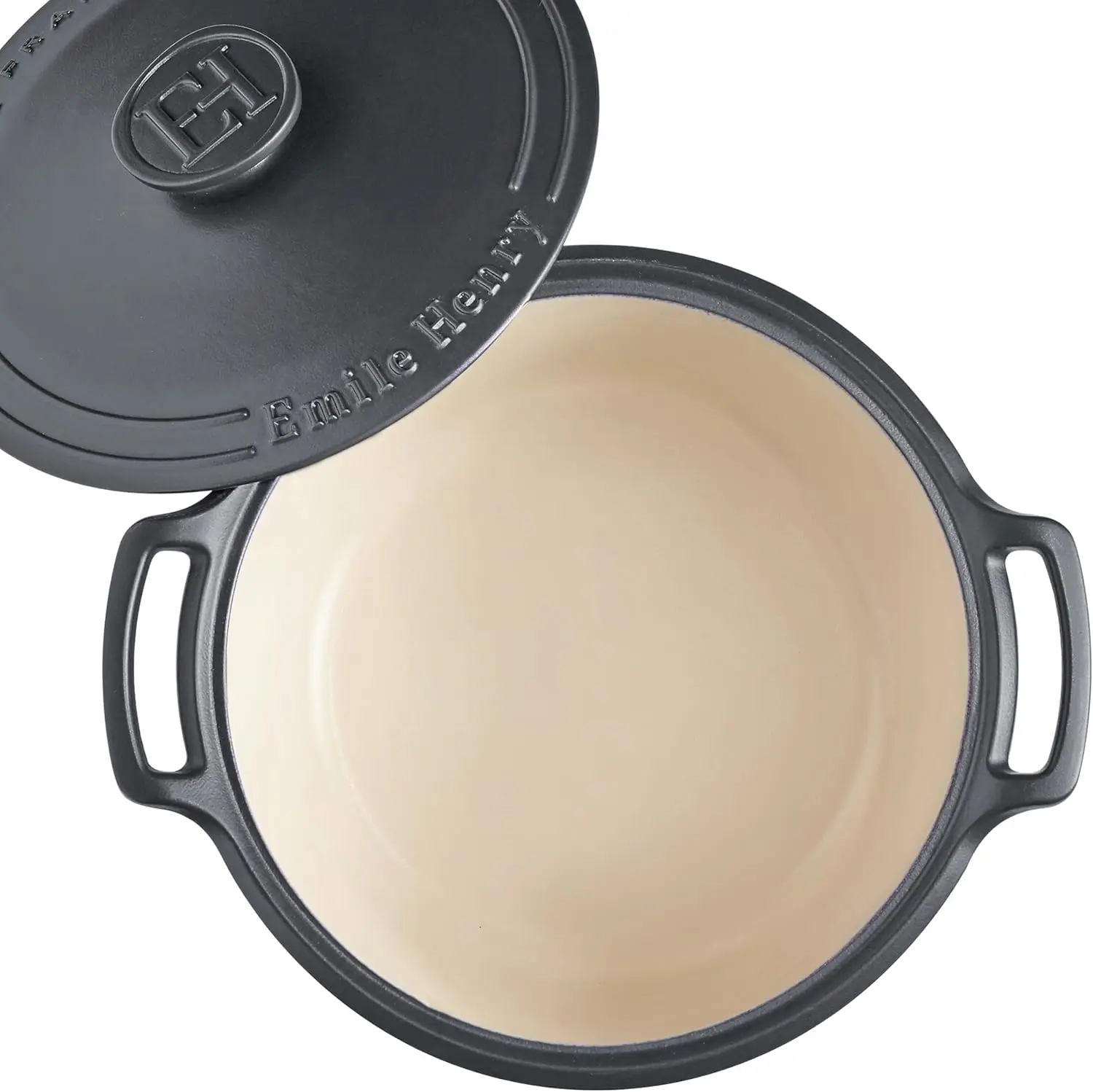 Сделано во Францию SUBLIME Керамика 6 квартов. Круглая голландская духовка, графит