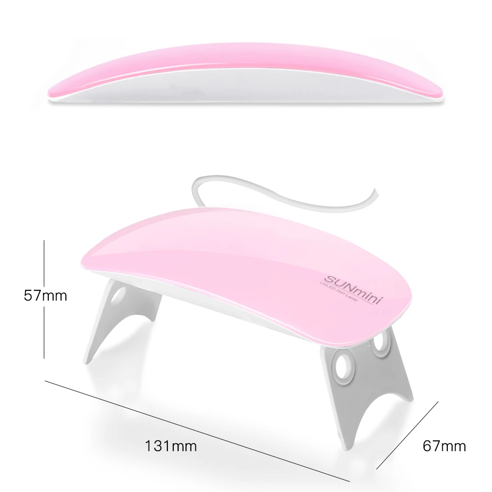 Portátil Mini UV lâmpada LED prego, máquina do secador de unhas, lâmpada Manicure, uso doméstico, secagem unhas polonês, verniz, 6W