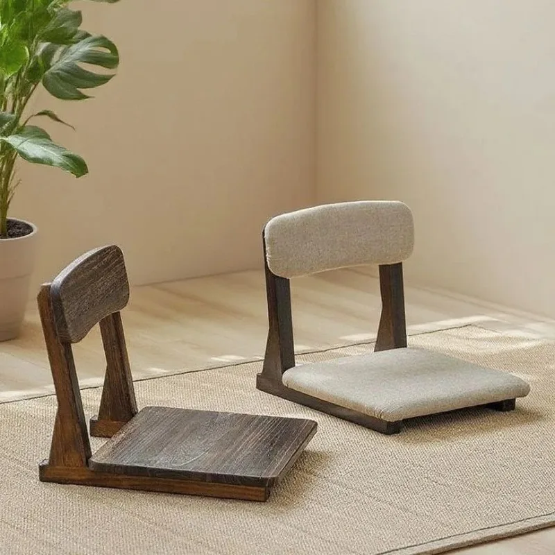 

Wooden backrest chair, low stool, Japanese tatami chair,lazy chair, bay window chair,backrest cushion chair,sponge cushion chair