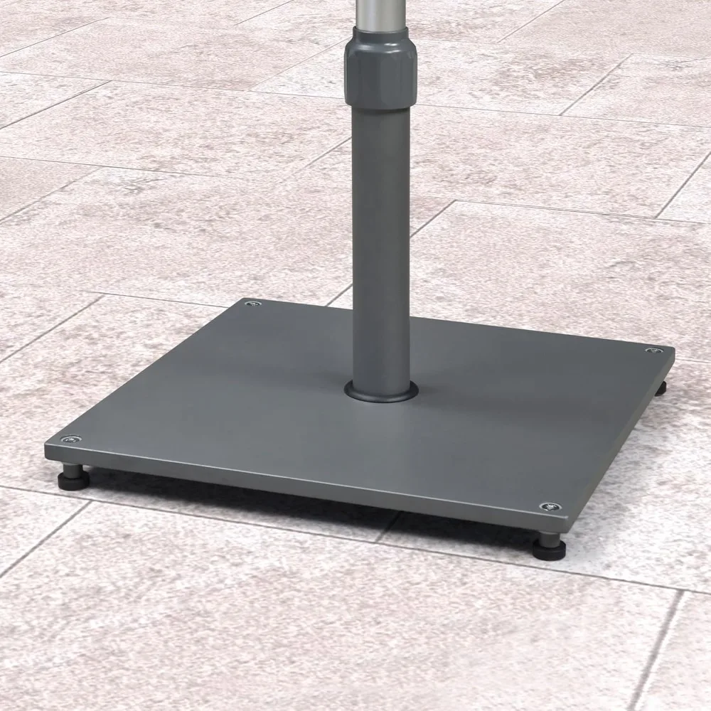 

Patio Umbrella Base Stand AT4020 Market Table Weighted Base Outdoor Heavy Duty Square Steel Plate Stand 44 LBS Black