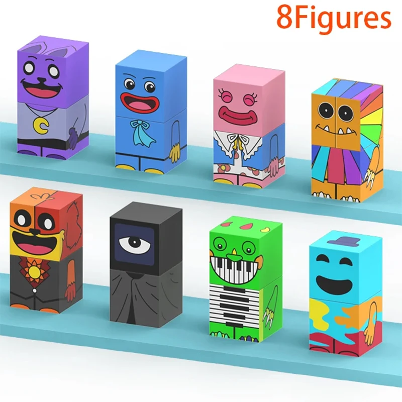 บล็อกแม่เหล็ก 16 ชิ้น Nightmare Critter Yarnabi Magent ของเล่นอนิเมชั่น ตัวต่อแม่เหล็กทรงลูกบาศก์ ของเล่นเสริมพัฒนาการ STEM ของเล่นเสริมสัมผัส ของขวัญวันเกิด/คริสต์มาส